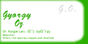 gyorgy oz business card